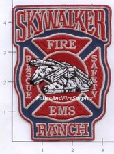 California - Skywalker Ranch CA Fire Rescue EMS Fire Dept Patch Star Wars v1