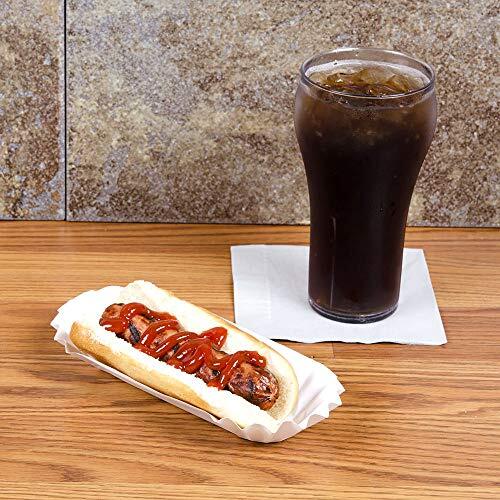 100 Paper Hot Dog Trays | White Hot Dog Wrappers | 8 Inch Hotdog Tray Holders 
