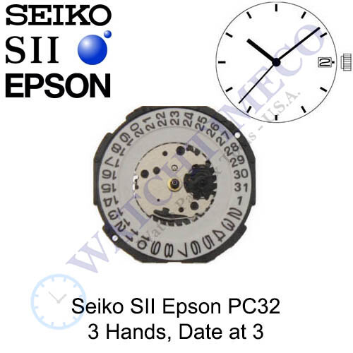 Genuine Seiko SII Epson PC32 Watch Movement Japan (Multiple Variations) |  eBay