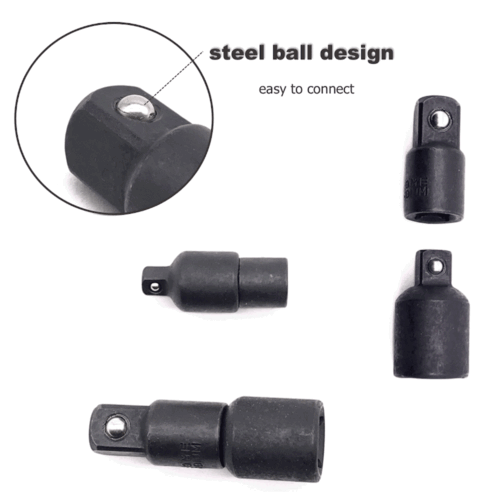 1 Set 3/8" to 1/4" 1/2 inch Drive Ratchet SOCKET ADAPTER REDUCER Air Impact Iihz - Picture 7 of 16