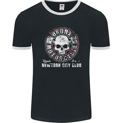 Bronx Motorrad Motorbike Biker Herren Ringer T-Shirt FotL