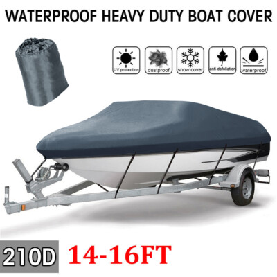 NEVERLAND 14-16FT Bootsplane V-Rumpf Bootpersenning Abdeckung Wasserdicht Cover