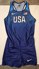 Nike USA Team Issued Olympics Pro Elite Track Speedsuit Women's Sz L 898166-xxx