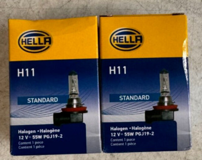 2 Pack HELLA OEM H11 12v 55w Pgj19-2 Passanger & Driver A000000001606 Halogen