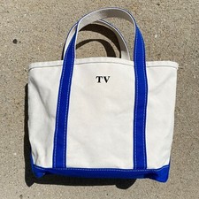 Vintage L.L. Bean Boat and Tote Bag size Medium 14x11x7 Canvas Made in USA