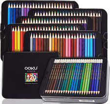120 Colored Pencils Oil Based Soft Core Colored Pencils Set for Adults