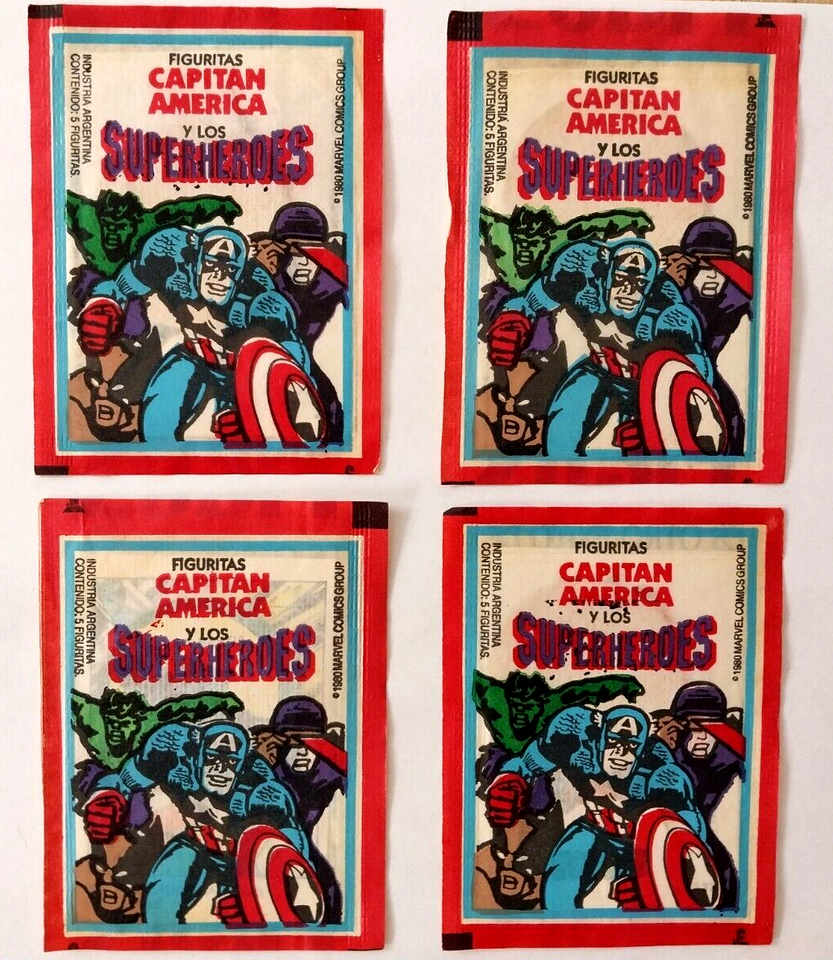1980 Ultra Figus Argentina Marvel's Card Packets Find Wolverine Rookie ...