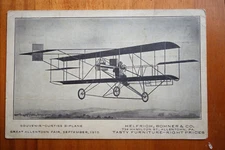 Curtiss Biplane Great Allentown PA Fair 1910 souvenir ppc advertising furniture