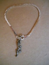 GUC 6" Silvertone Bracelet With Cheerleader Charm