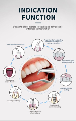 Escalador ultrasónico dental Cavitron LED pieza de mano/pistola pulidora de dientes de flujo de aire - Imagen 22 de 37