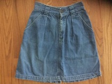 Ladies Calvin Klein Jeans Skirt Denim Sz 4 High Waist EUC Vintage Pleated Front