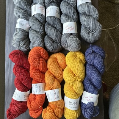 Lolodidit Simple Worsted 100% SW Merino Lot Of 10 Skeins