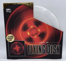 LED LightUp Flying Disk Glow-in-the-Dark Outdoor Toy with Ultra-Bright Green New