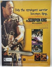 2002 The Scorpion King Sony Playstation 2 PS2 Nintendo Print Ad Poster Promo Art