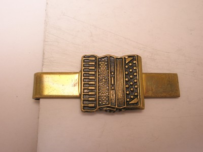 Accordion Music Squeeze Box Vintage Tie Bar Clip oktoberfest chicken dance