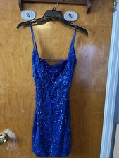 Sparkly Blue Home Coming Dress - Windsor - Size Small. Great Condition