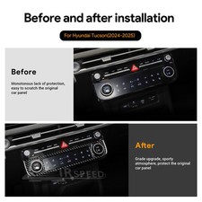 Marco Decorativo Para Portavasos Trasero Hyundai Tucson NX4 2021-2024 - ABS Tipo Fibra De Carbono