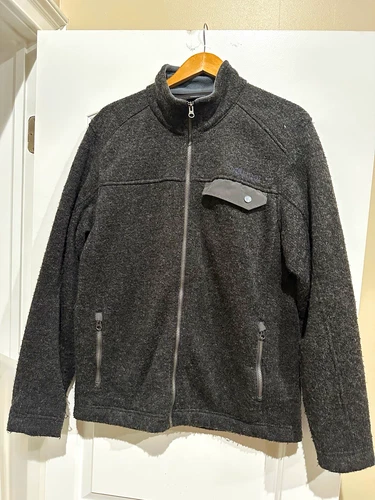 Marmot Men's Brown Fleece Full Zip Jacket Stand-Up Collar Pockets Size L - product listing photo