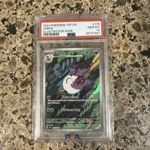 2024 POKEMON TEMPORAL FORCES #176/162 ARBOK ILLUSTRATION RARE PSA 10