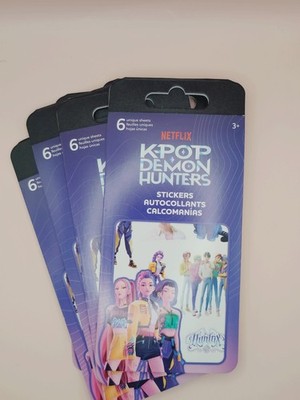 Netflix K-Pop Demon Hunters Diary Stickers Multicolor 6 Sheets Cartoons