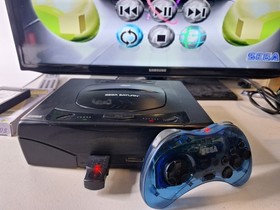 Retro-bit SEGA Saturn 8-Button  Clear Blue Wireless Controller + CASE 