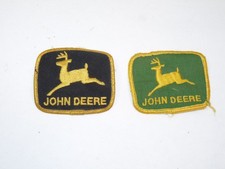 2 Vintage John Deere Embroidered Sew On Patches 2-3/4 x 2-1/2