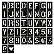 3 Inch Letter Stencils Set of 42 Reusable Alphabet Templates for DIY Craft