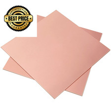 2 Pieces 99.9 Pure Copper Sheet, 6" x 6", 2 x 6",24 Gauge,