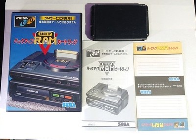Sega Mega-CD Backup RAM Cartridge w/ Manual Japan Mega Drive Memory