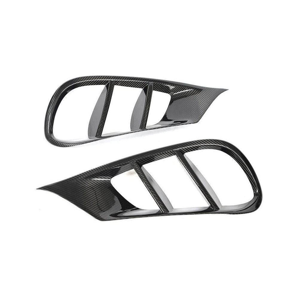 For Mercedes-Benz W212 E350 E400 E550 Carbon Fiber Fog Lamp Grill Air Vent Cover - Image 2 of 4