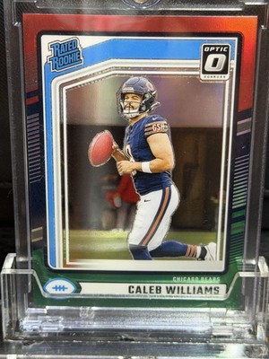 2024 Donruss - Optic Rated Rookies Preview Red and Green #327 Caleb Williams