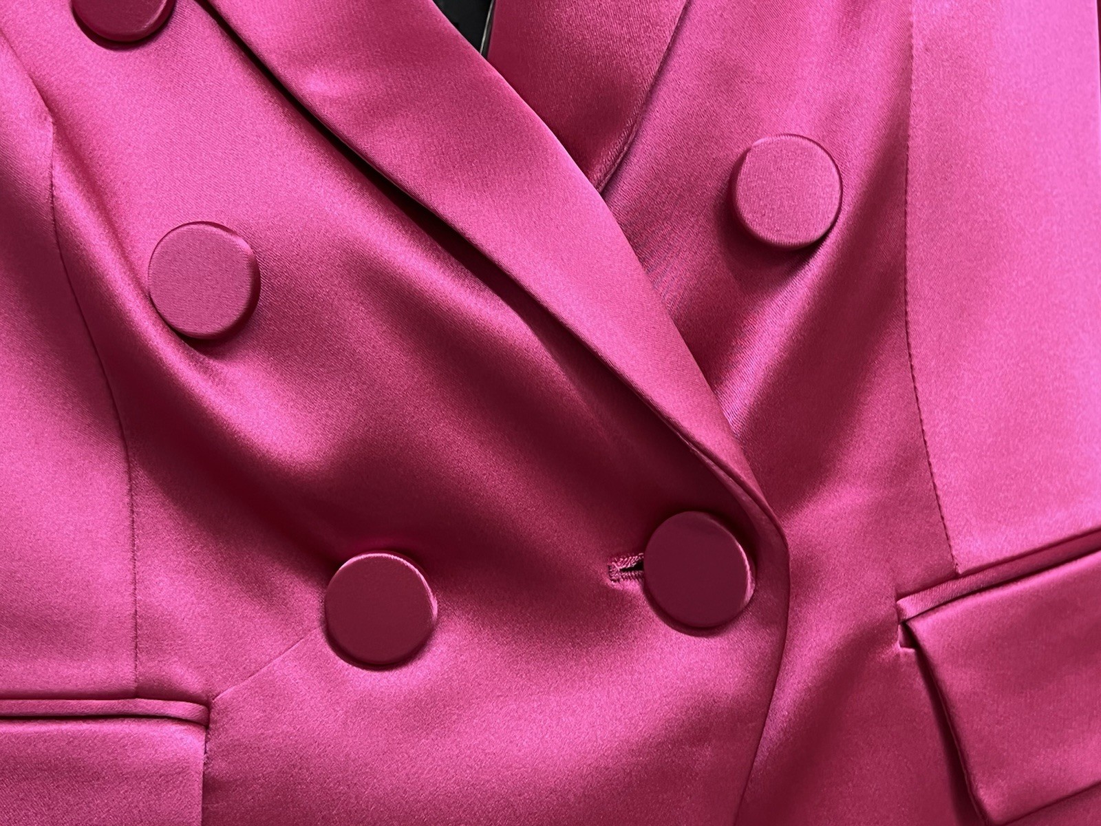 NWT! Rare! Veronica Beard Miller Dickey Satin Jacket Hot Pink US 10. MSRP $675 image 10