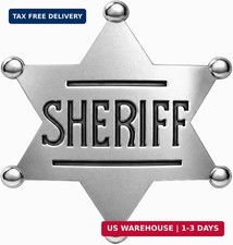 Sheriff Badge, Western Cowboy Sheriff Badge, Costume Accessory for Halloween Cos