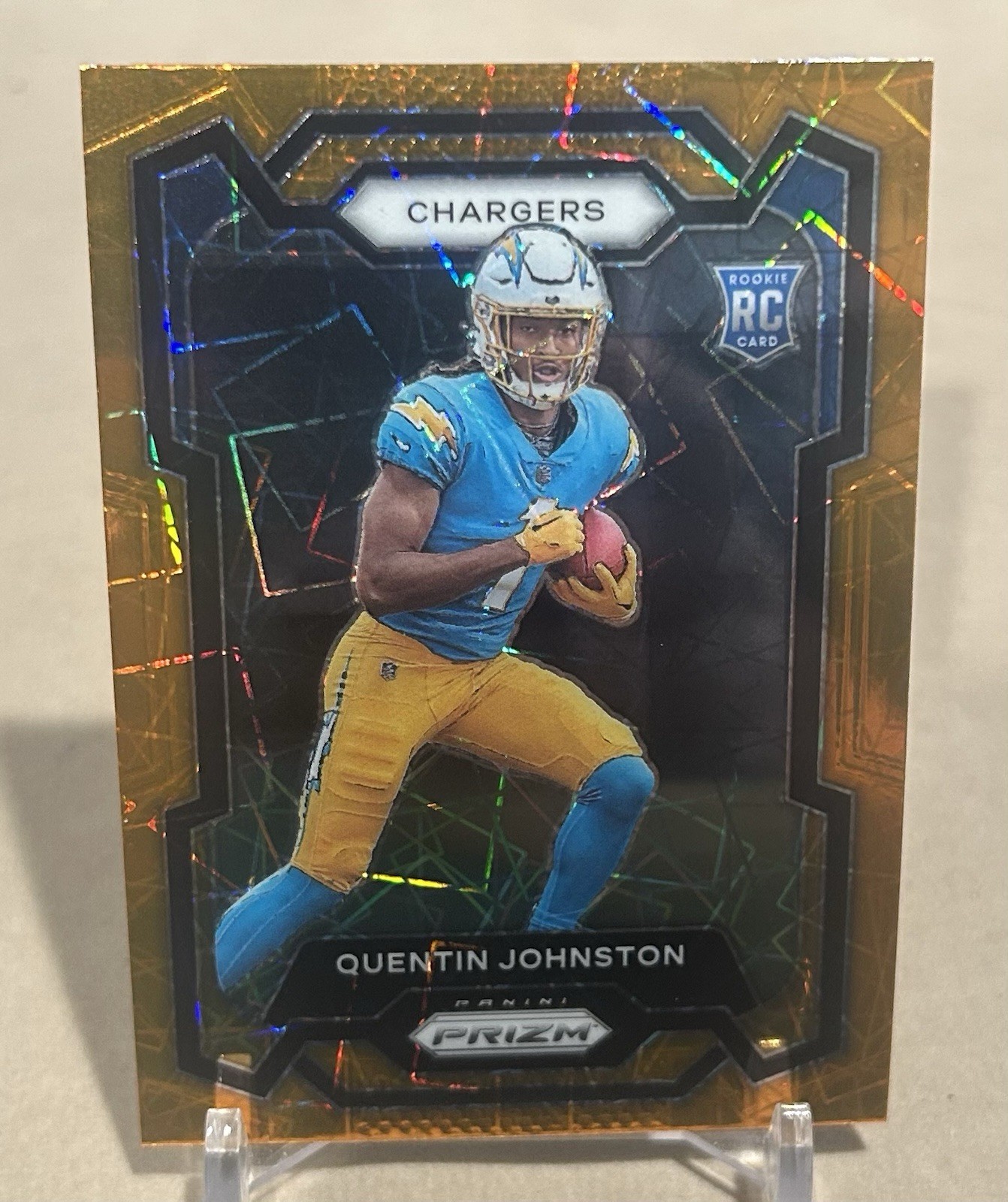 2023 Panini Prizm - Rookies Quentin Johnston #353 Orange Lazer Prizm (RC)