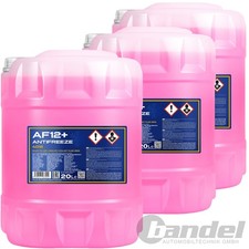 3 x 20 L MANNOL AF12+ KÜHLERFROSTSCHUTZ ROSA -40°C FERTIG-MIX für VW G12 G12+