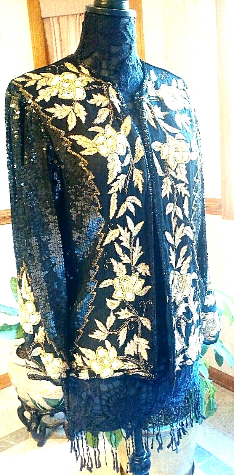 EVENING JACKET BEAUTIFUL  LINED  SEQUINED  SIZE  … - image 11