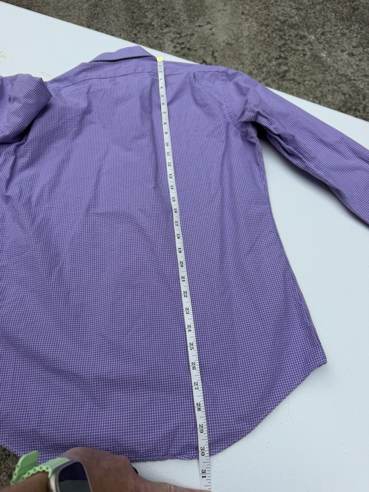 Polo Ralph Lauren Shirt M 15 34/35 Purple Regent Check Sport Shirt 90'S image 8