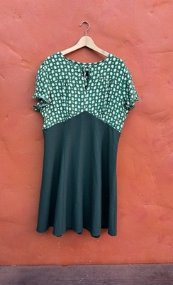 The House of Foxy Grable Dress 1940s Emerald Deco Plus Size 22