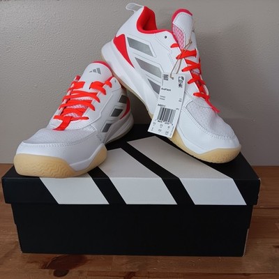 Adidas AvaFlash Tennis Shoes Womens 8 White Orange NEW IH0511 Sneakers