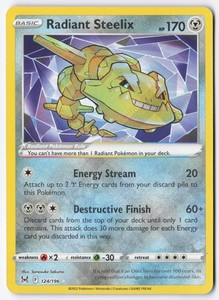 Radiant Steelix 124/196 Lost Origin Radiant Rare Holo