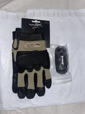 Wiley X Hybrid Coyote XL G241, Black Removable Knuckles, Tactical Gloves, 1 pair