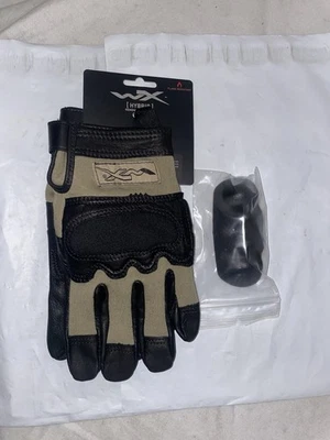 Wiley X Hybrid Coyote XL G241, Black Removable Knuckles, Tactical Gloves, 1 pair