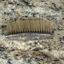 Vintage Sterling Silver 925 Victorian Horse Hair Clothes Brush Late 1800's