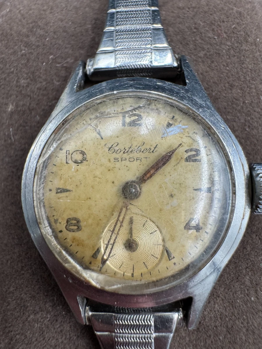 Vintage Cortebert Sport Swiss Watch 15 Jewels Manual Wind Tropical Dial Not Work Cortébert 15 Jewels Wristwatches for sale | eBay main image 2