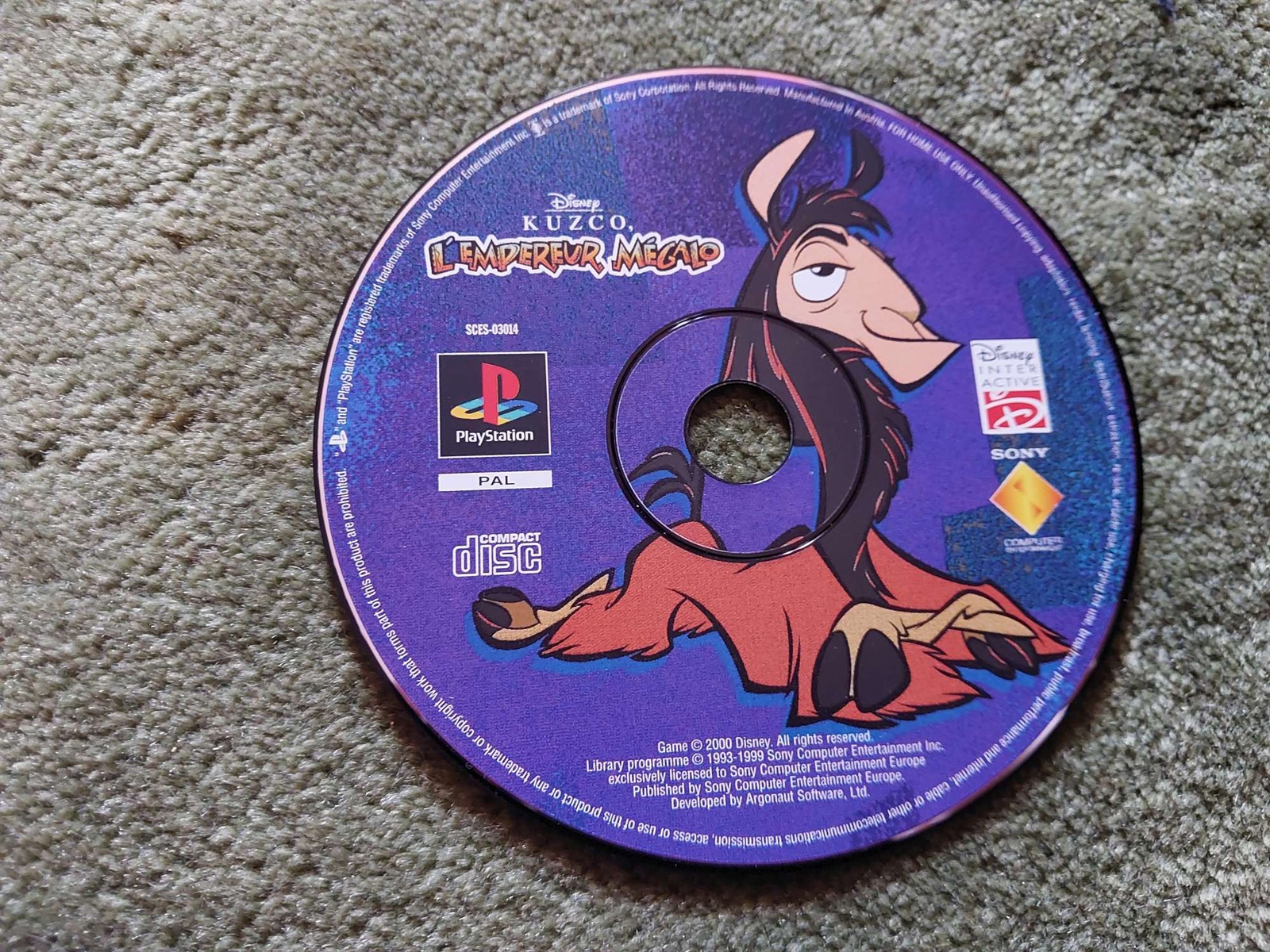 PS1 - Disney Kuzco l'Empereur Megalo - Playstation PAL disque seul