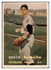 1957 TOPPS #212 ROCKY COLAVITO INDIANS VG-EX SET BREAK 518983 (KYCARDS)