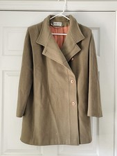 Ashley Scott Vintage Made in USA 100 Pure Wool Coat, Women  s M, Beige