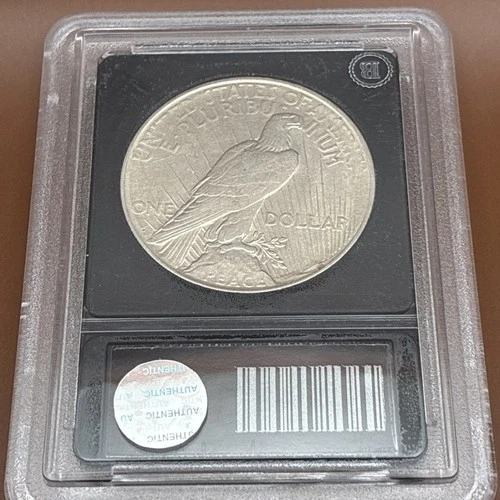 1922 US Silver Peace Dollar RARE Authenticated Certified Vg