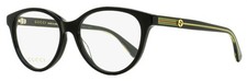 Gucci Sylvie Oval Eyeglasses GG0379O 001 Black 52mm