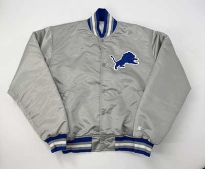 Vintage 90s Detroit Lions Authentic Pro Line Starter Logo Satin Bomber Jacket L